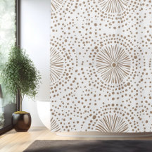 Cortina de Banho Mandala Minimalista Boho