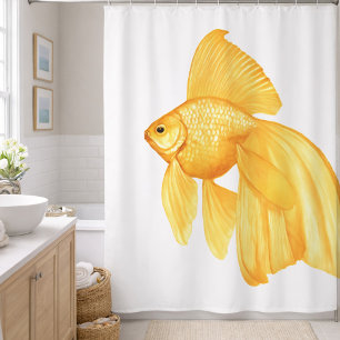 Para Box Cortina de Banho Peixe Dourado
