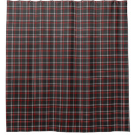 Para Box Cortina de Banho Xadrez Preta Burgundy Branca