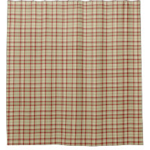 Cortina de Banho Xadrez Tartan Escocesa Bege e Ver
