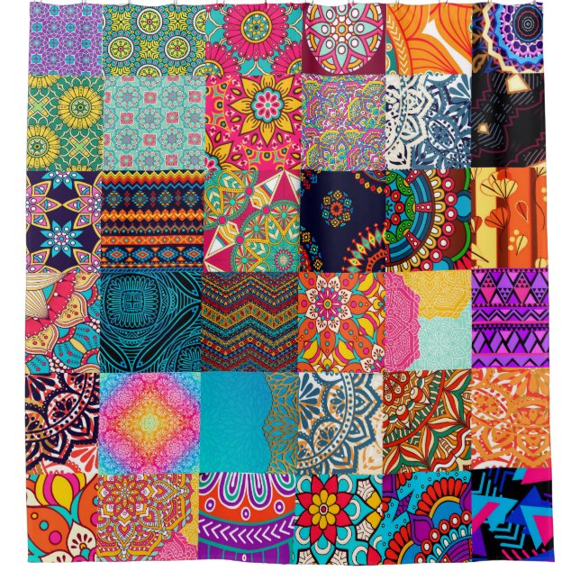 Para Box Cortina de Chá Africana - Impressão de cera de Anc (Frente)