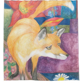 Para Box cortina de chá alaranjada da raposa