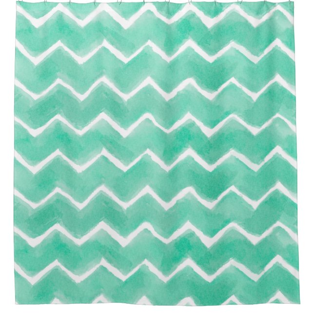 Para Box Cortina de Chá Aqua Chevron (Frente)