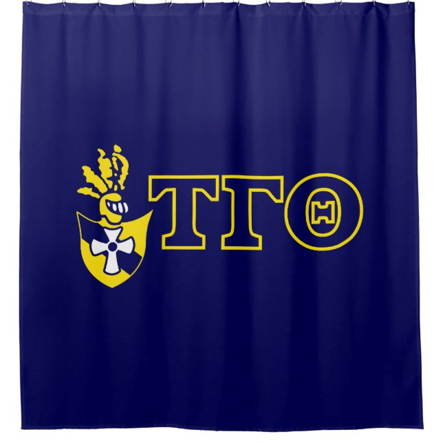 Para Box Cortina de Chá azul com Crest e Letras (Frente)