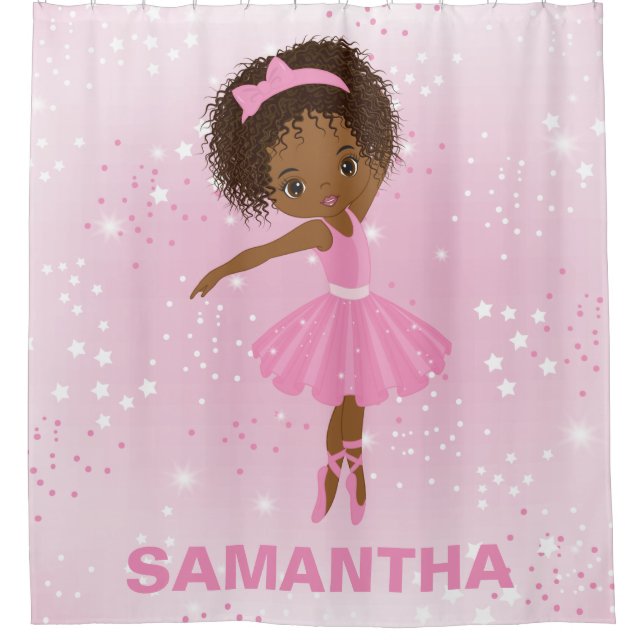 Para Box Cortina de Chá Ballerina afro-americana (Frente)