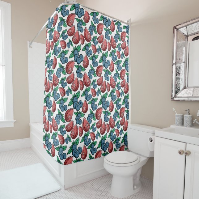 Para Box Cortina de chá Berries Pattern (In Situ)