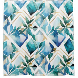 Para Box Cortina de Chá boêmica russa com Abstrato de aquar