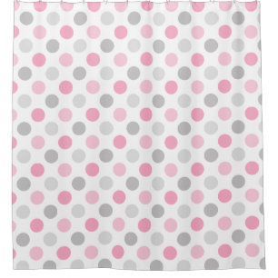Para Box Cortina de chá cinzenta cor-de-rosa das bolinhas