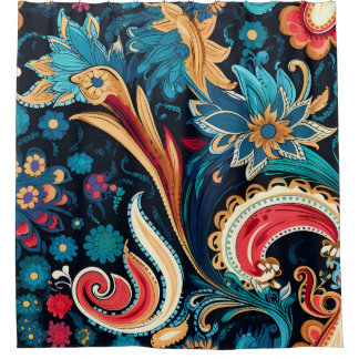 Para Box Cortina de Chá Colorida Paisley Boho