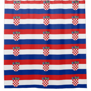 Para Box Cortina de chá com a bandeira de Croatia