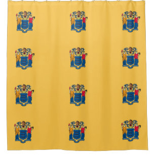 Para Box Cortina de chá com a bandeira de New-jersey, EUA