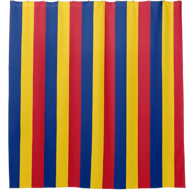 Para Box Cortina de chá com Bandeira da Romênia (Frente)