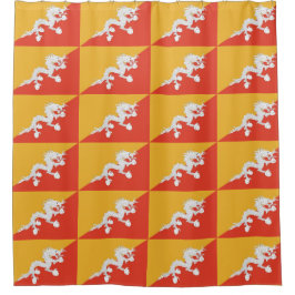 Para Box Cortina de chá com Bandeira do Butão