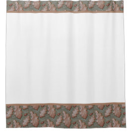 Para Box Cortina de chá com borda de Oak Leaf