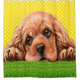 Para Box Cortina de Chá Cutil do Cocker Spaniel