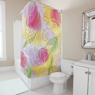 Para Box Cortina de chá da tulipa