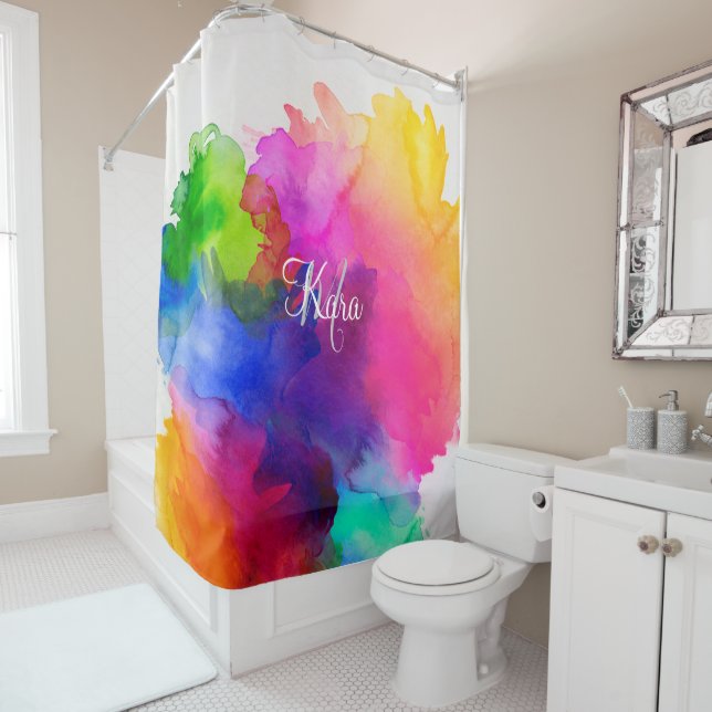 Para Box Cortina de Chá de Aquarela Arco-Íris (In Situ)