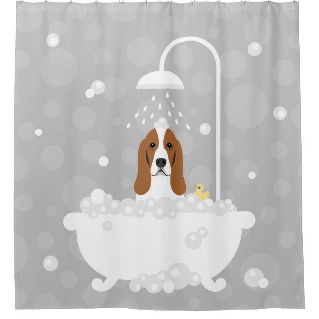 Para Box Cortina de Chá de Cachorro Basset (Frente)