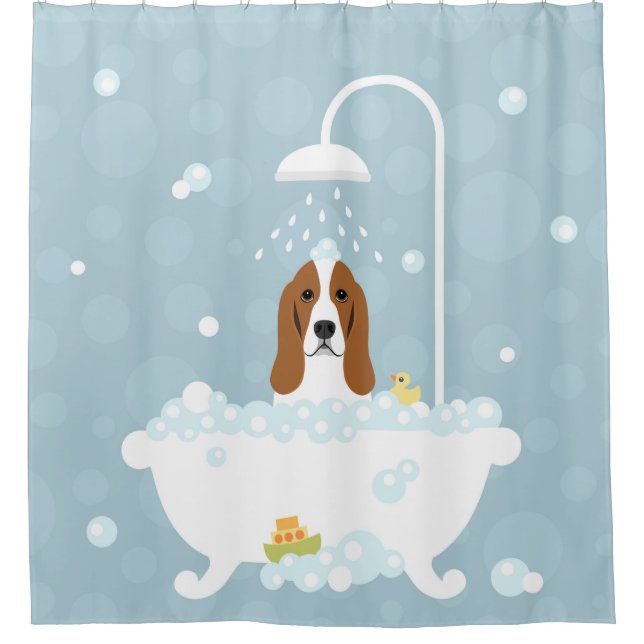 Para Box Cortina de Chá de Cachorro Basset (Frente)