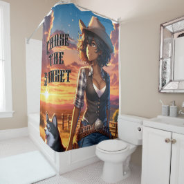 Para Box Cortina de Chá de Cowgirl Ocidental - Chase o Suns