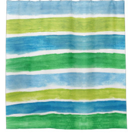 Para Box Cortina de Chá de Faixa Azul e Verde