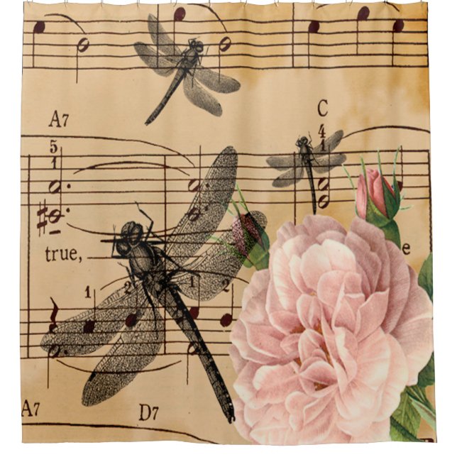 Para Box Cortina de Chá de Flor de Música Dragonfly (Frente)