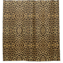 Cortina de Chá de Impressão Leopardo