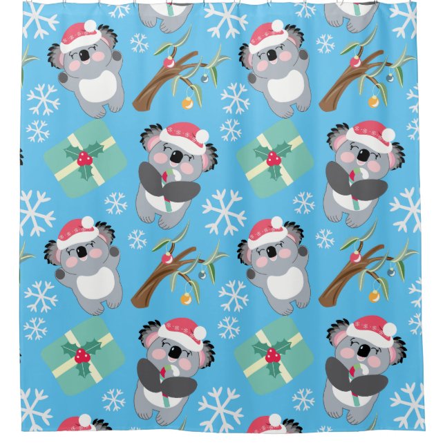 Para Box Cortina de Chá de Koala de Natal bonito (Frente)