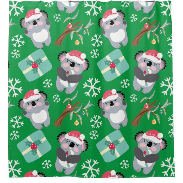 Para Box Cortina de Chá de Koala de Natal bonito (Frente)