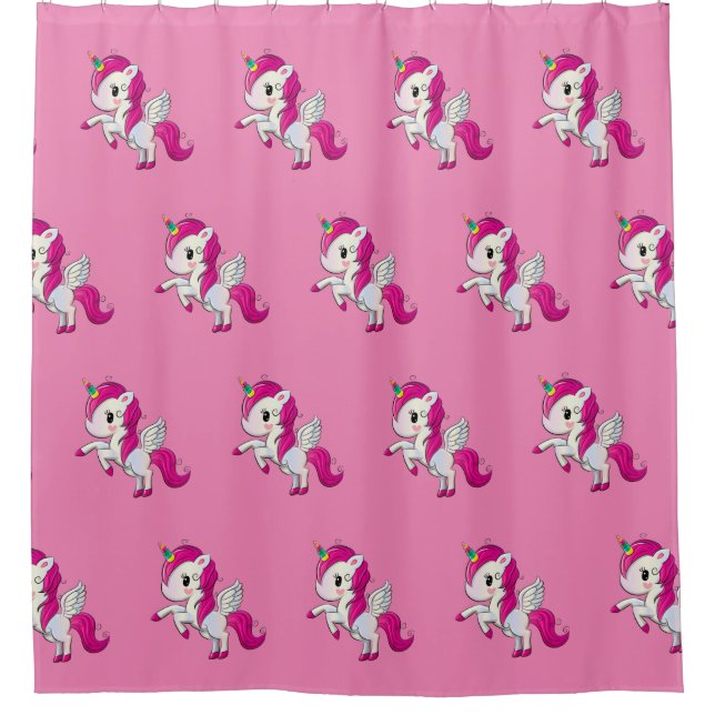 Para Box Cortina de Chá de Luxo Rosa Unicorn (Frente)