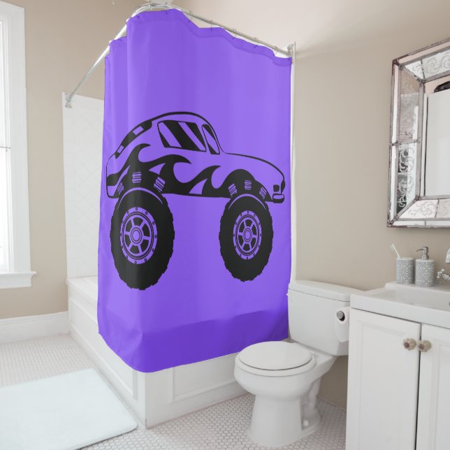 Para Box Cortina de Chá de Monstro Roxo e Negro (In Situ)