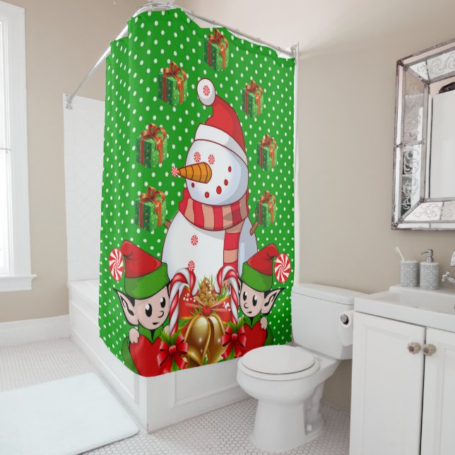 Para Box Cortina de Chá de Natal, Elf de Snowman (In Situ)