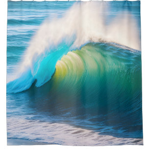 Para Box Cortina de Chá de Ondas do Oceano Azul