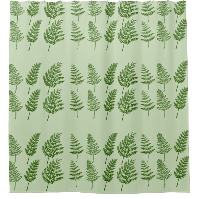Para Box Cortina de Chá de Padrão de Ferns Verdes (Frente)