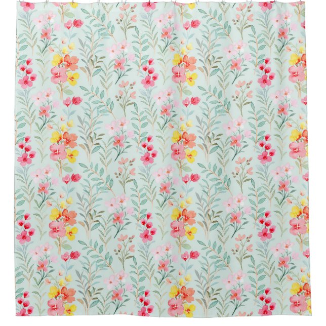 Para Box Cortina de chá de padrão floral (Frente)
