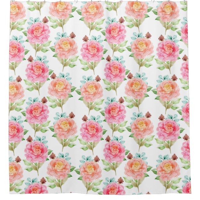 Para Box Cortina de chá de padrão floral (Frente)