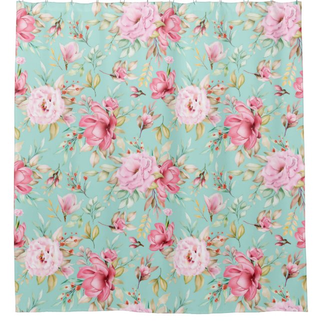 Para Box Cortina de chá de padrão floral (Frente)