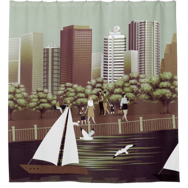 Para Box Cortina de chá de paisagem urbana (Frente)