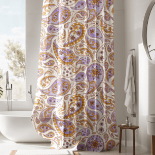 Para Box Cortina de Chá de Paisley Púrpura Luxusta