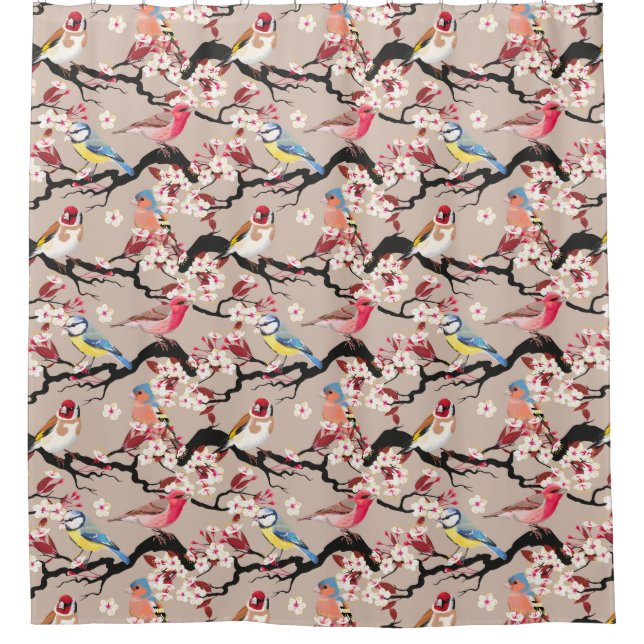 Para Box Cortina de Chá de Pássaros (Frente)