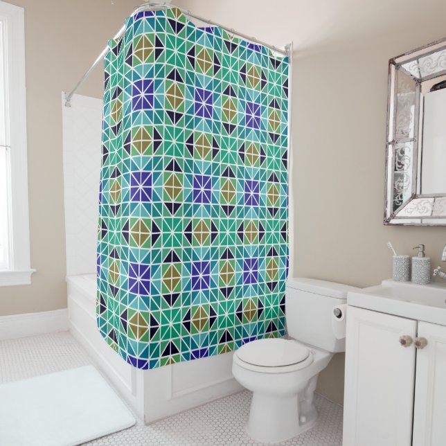 Para Box cortina de chá de triângulos mosaicos (In Situ)