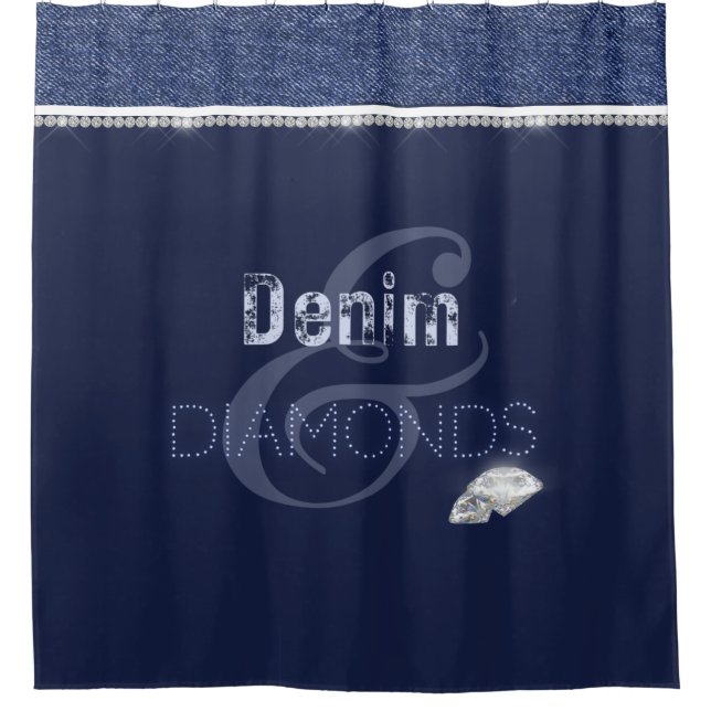 Para Box Cortina de chá Denim & ouros (Frente)