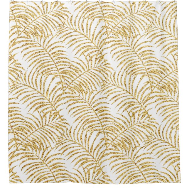 Para Box Cortina de chá do banho da palma Dourado (Frente)