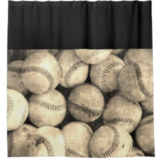 Para Box Cortina de chá do basebol do vintage