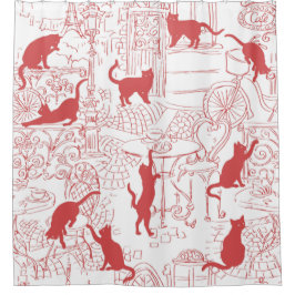 Para Box Cortina de Chá do Café Paris, Vermelho Branco