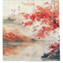 Cortina de Chá do Sunrise Japonês