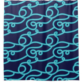 Para Box Cortina de Chá do Tema Azul da Praia do Teal e Mar