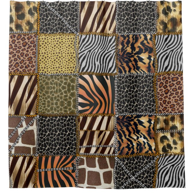 Para Box Cortina de chá dos retalhos do safari (Frente)