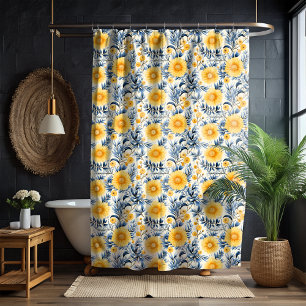 Para Box Cortina de Chá Floral Amarelo