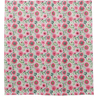 Para Box Cortina de Chá Floral Cor-de-rosa e verde